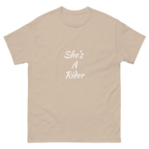 She's A Rider Men's heavyweight tee