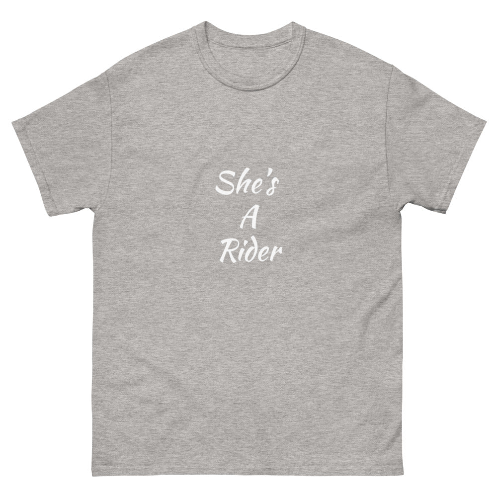 She's A Rider Men's heavyweight tee